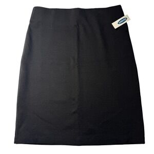 NEW Old Navy Black Ponte Knit Pencil Skirt Womens XSP Pull On Career Business